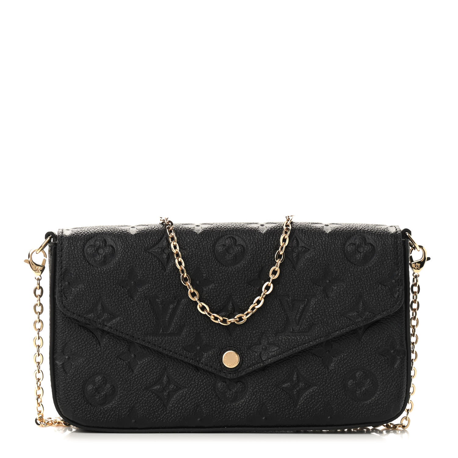 Louis Vuitton Empreinte Pochette Felicie Chain Wallet Black 3 of 9
