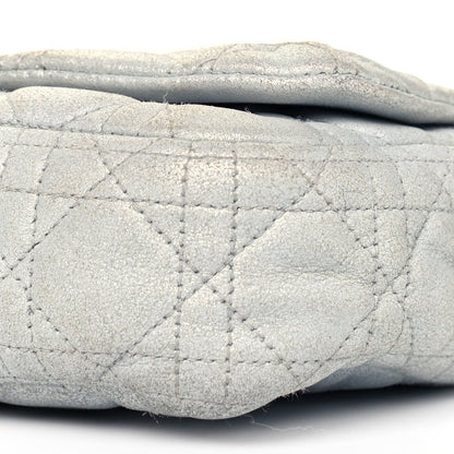 Christian Dior Metallic Lambskin Cannage Small Rendezvous Flap Silver 8 of 8