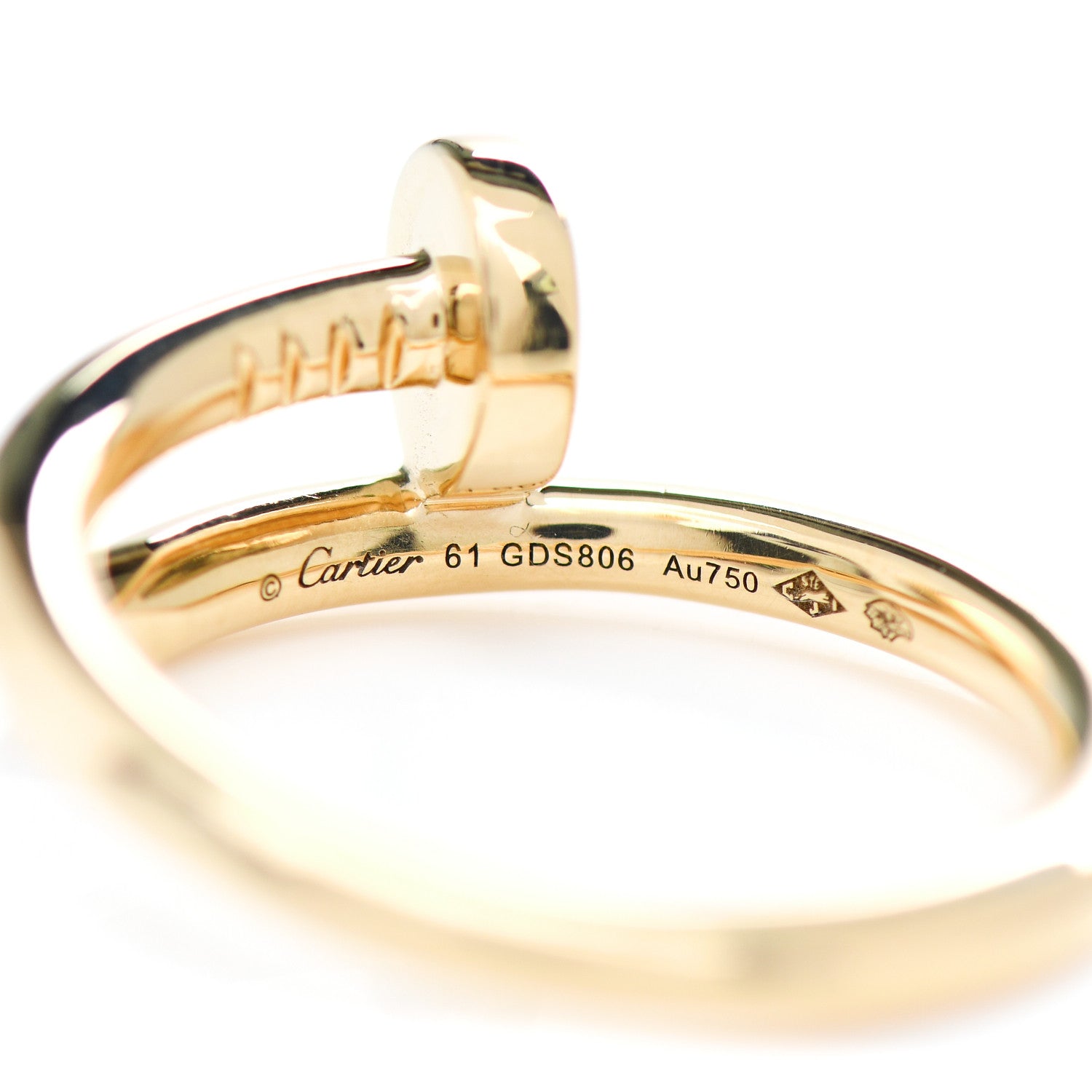 Cartier 18K Yellow Gold Juste Un Clou Ring 61 9.5 4 of 4