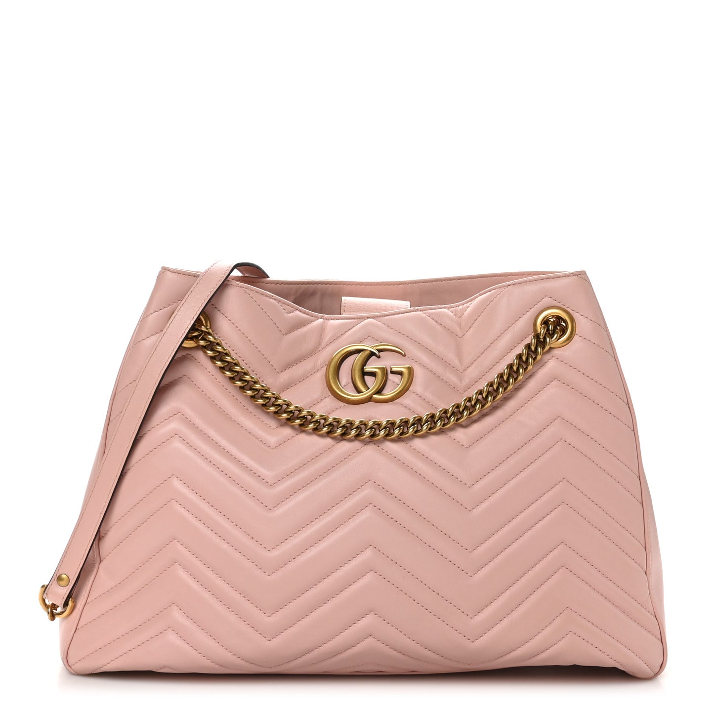 Calfskin Matelasse Medium GG Marmont Shoulder Tote Bag Perfect Pink