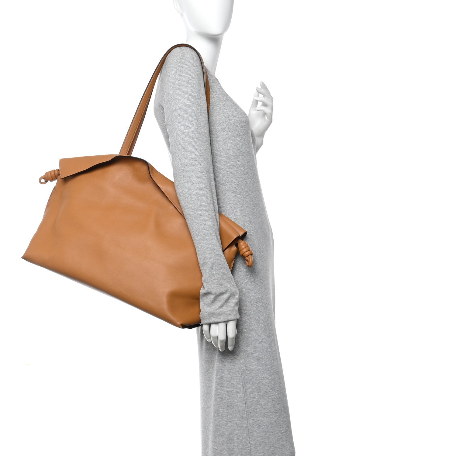 Loewe Calfskin Flamenco Knot XL Shoulder Bag Warm Desert 3 of 15