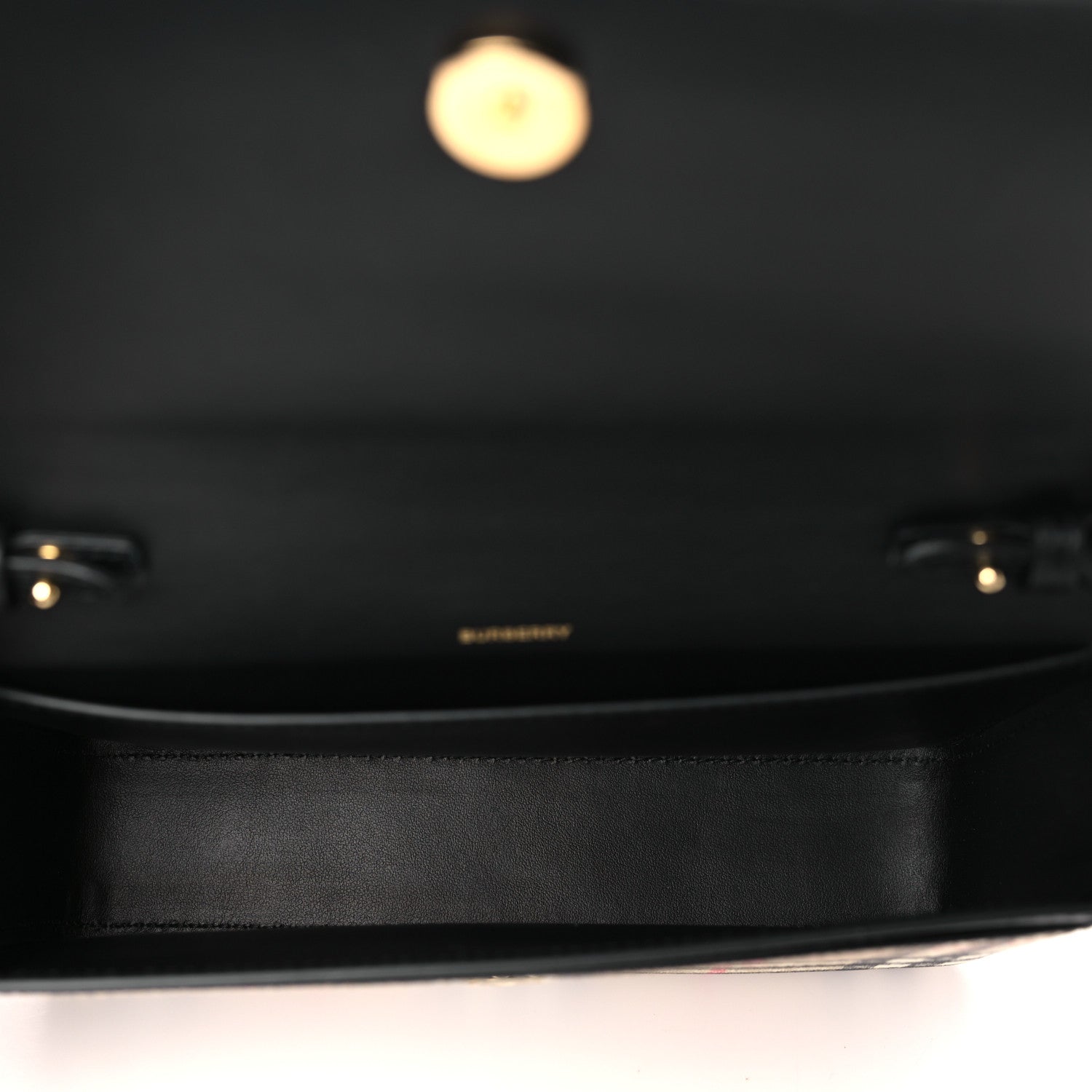 Burberry Grainy Calfskin Vintage Check Hampshire Crossbody Black 5 of 8