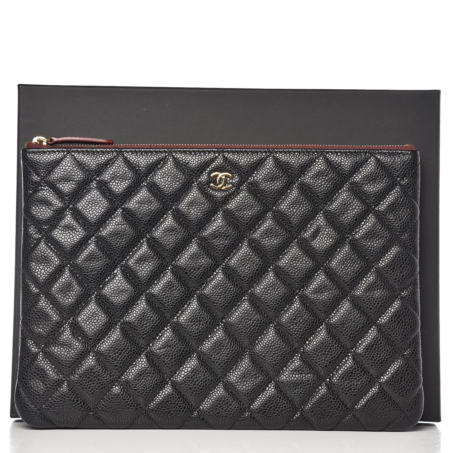 Caviar Quilted Medium Cosmetic Case Black