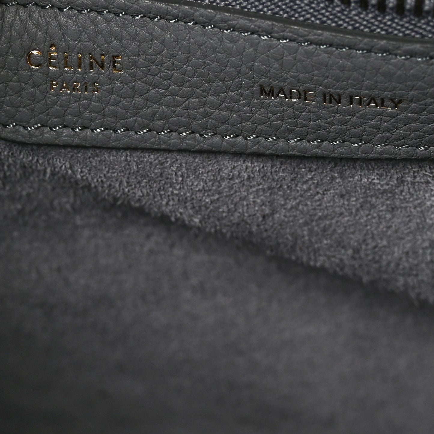 Baby Drummed Calfskin Micro Luggage Kohl