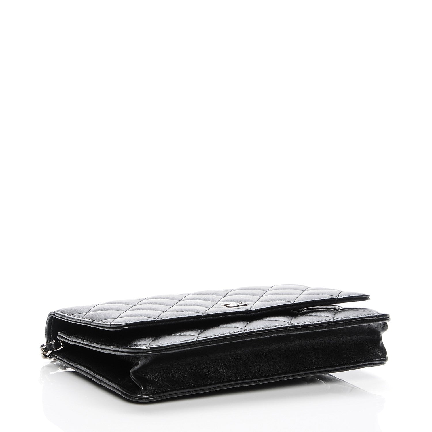 Chanel Lambskin Quilted Wallet On Chain WOC Black 4 of 8