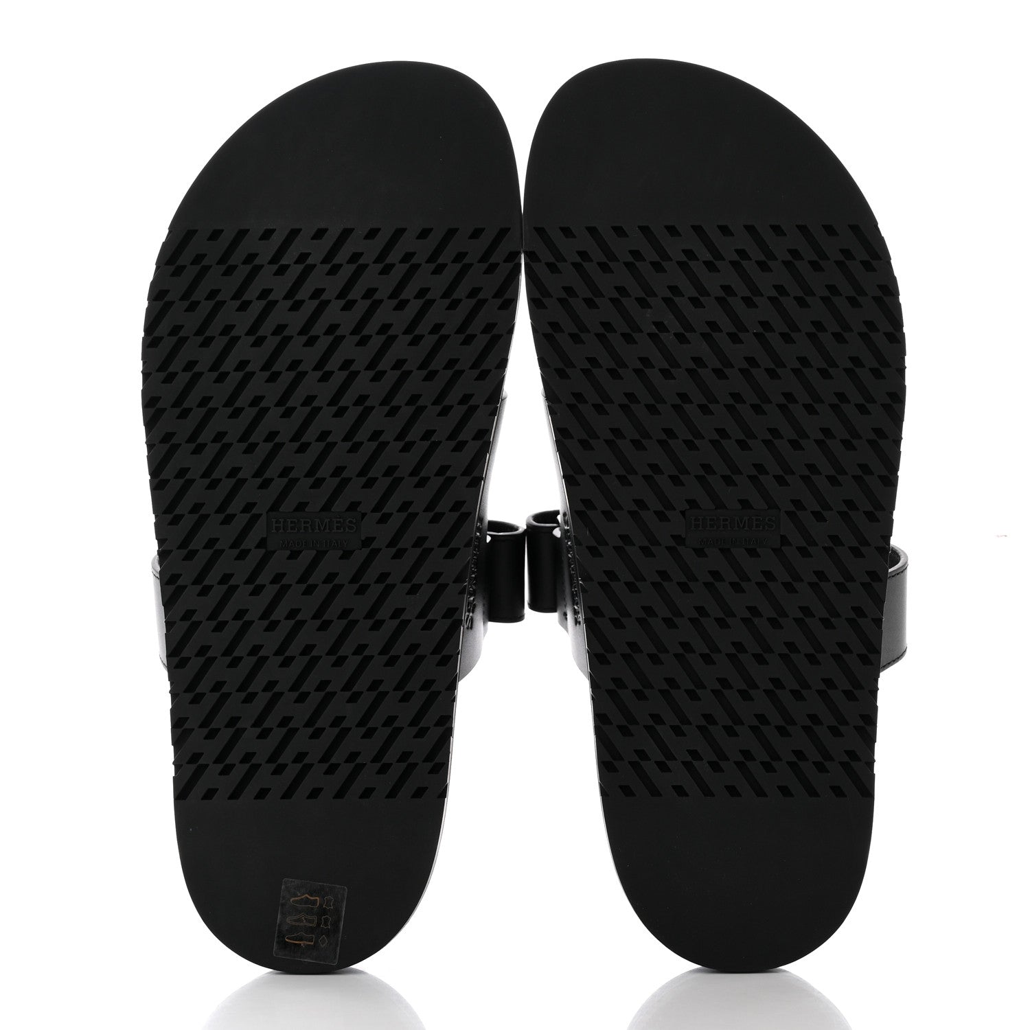 Hermes Calfskin Womens Chypre Sandals 39 Black 5 of 16