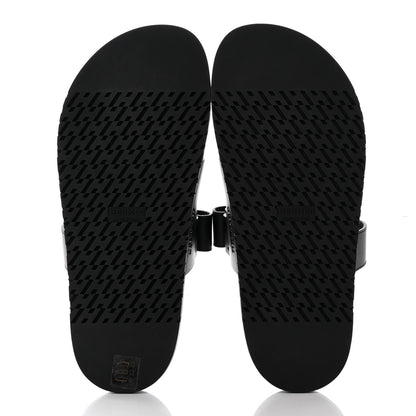 Hermes Calfskin Womens Chypre Sandals 39 Black 5 of 16