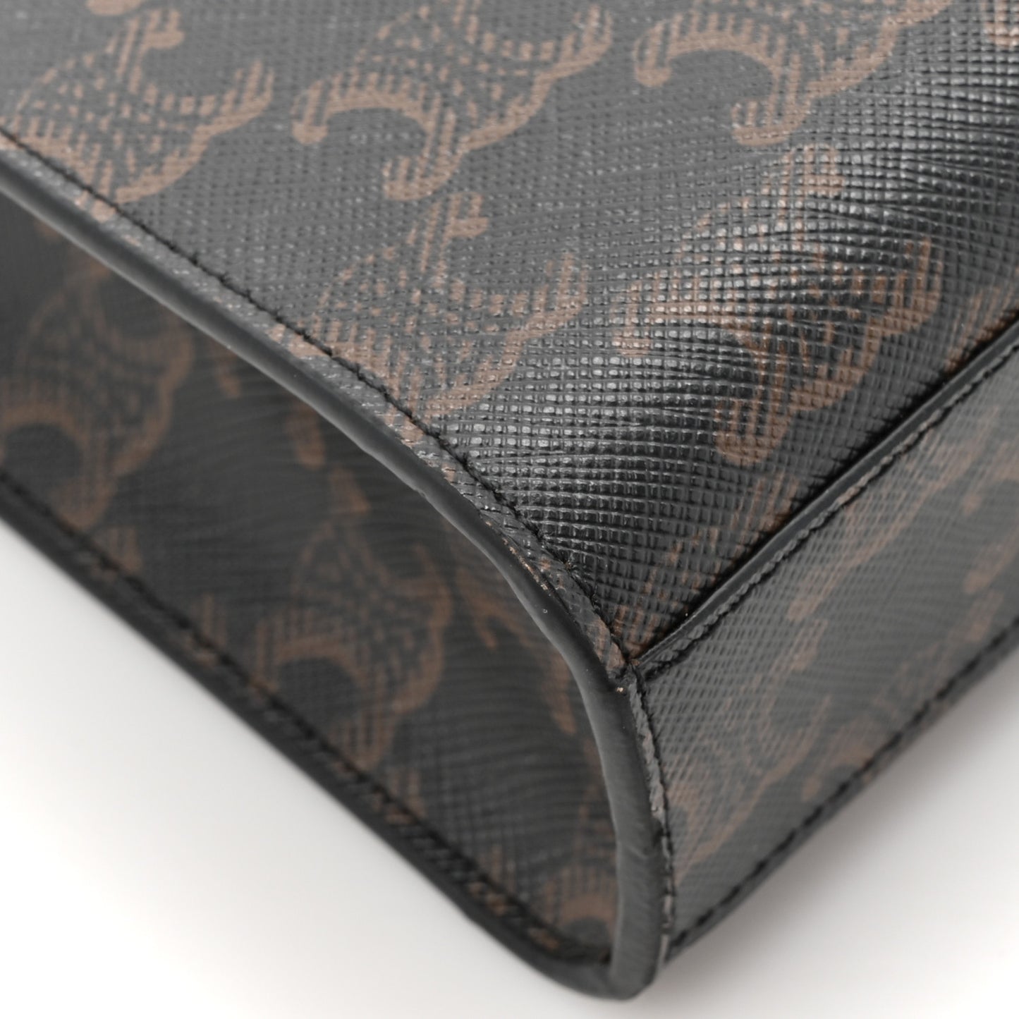 Triomphe Canvas Calfskin Mini Vertical Cabas Tan