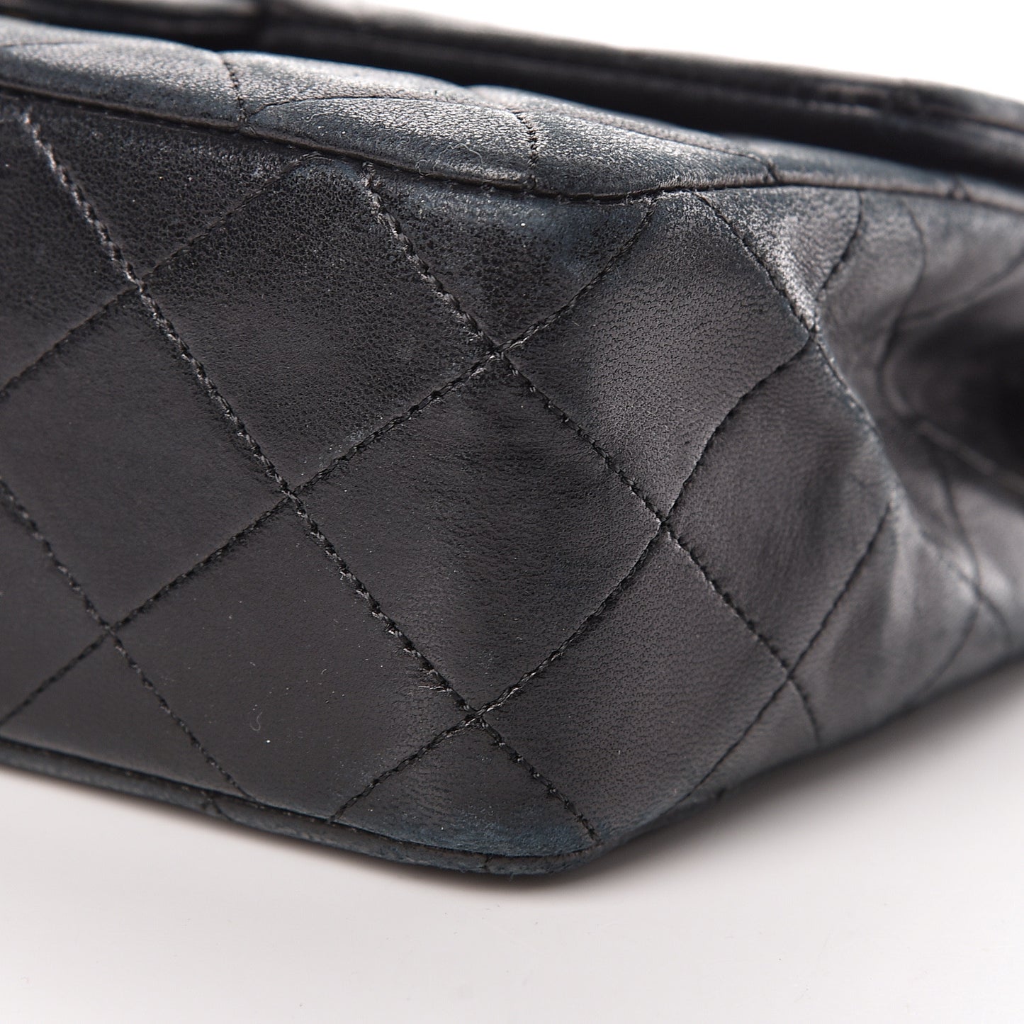 Lambskin Quilted Mini Square Flap Black