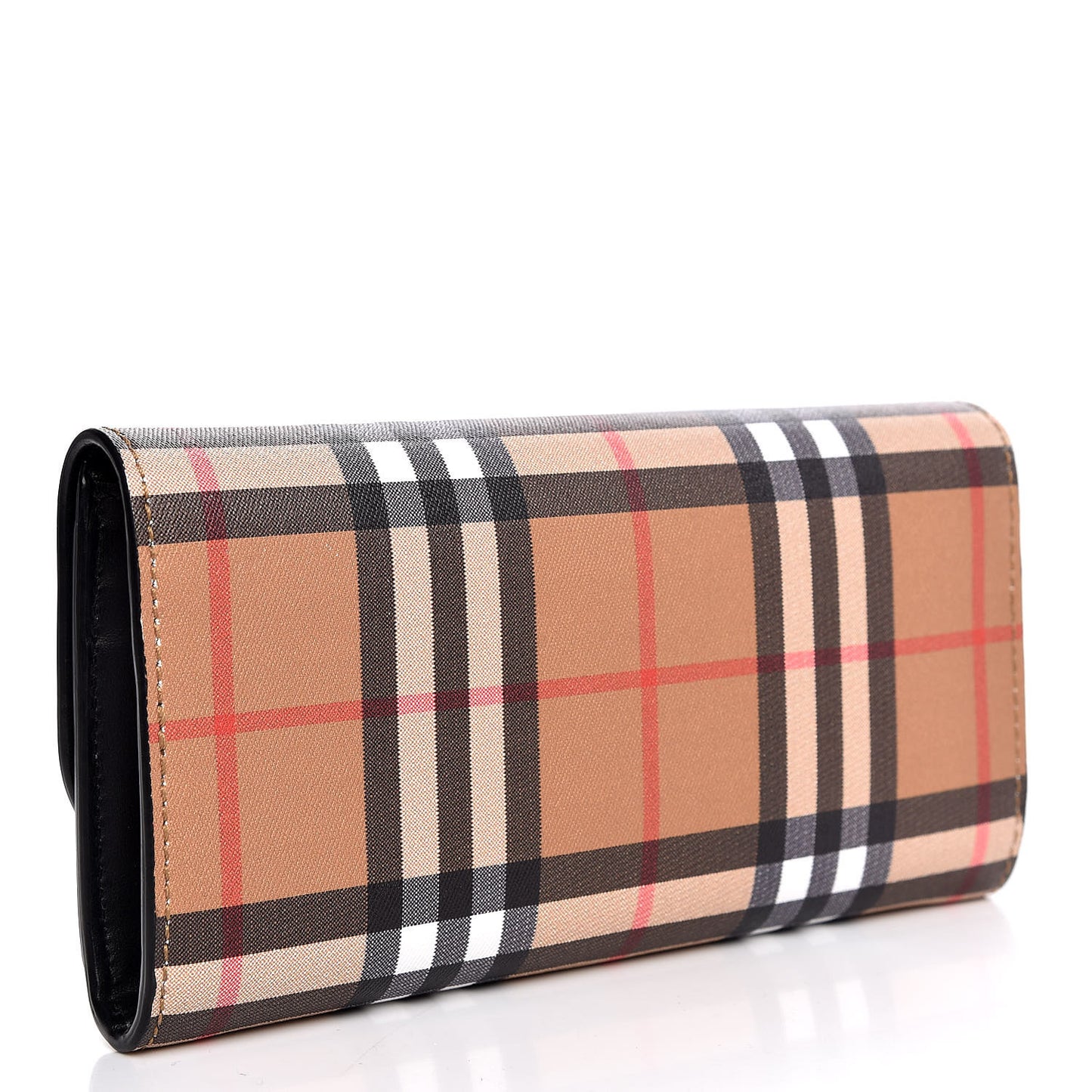 Vintage Check Continental Wallet Black
