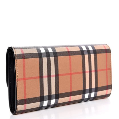 Burberry Vintage Check Continental Wallet Black 3 of 8