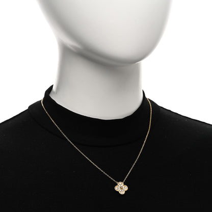 Van Cleef & Arpels 18K Yellow Gold Diamond Vintage Alhambra Pendant Necklace 2 of 4