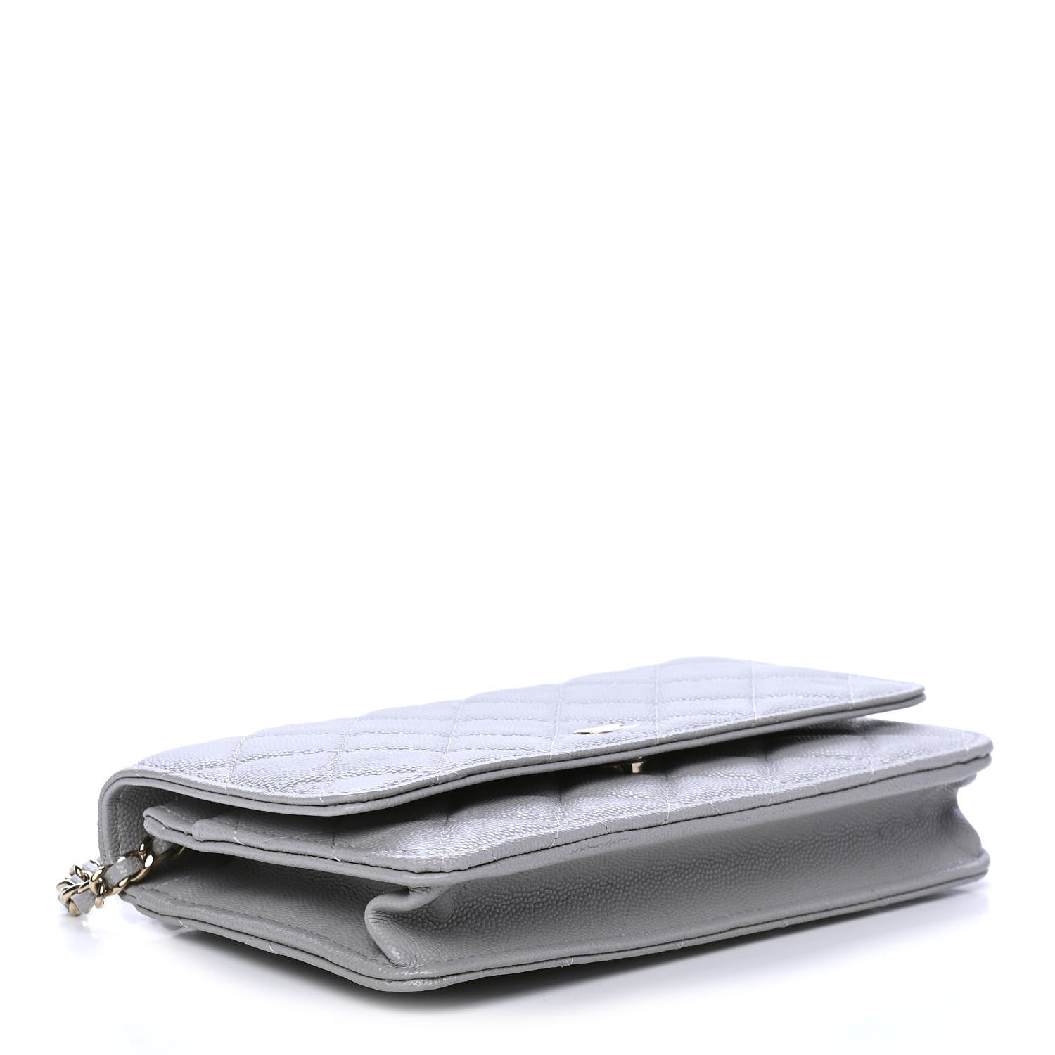 Chanel Caviar Quilted Wallet On Chain WOC Grey 3 of 8