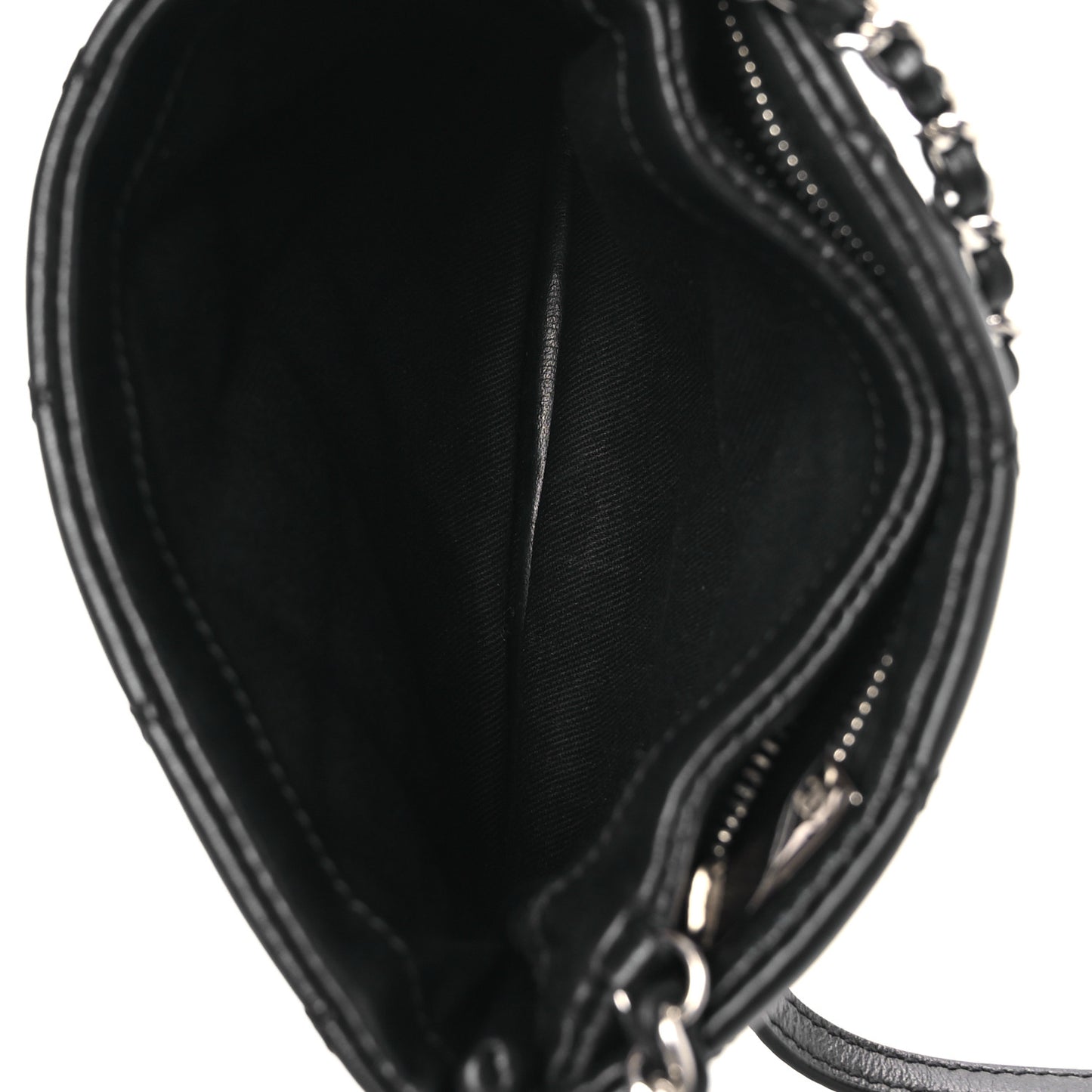 Calfskin Quilted Crossbody Bag Black