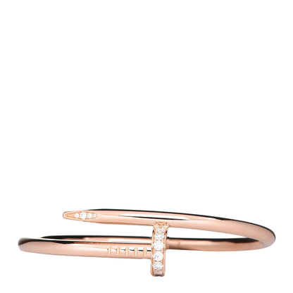 Cartier 18K Pink Gold Diamond Juste Un Clou Bracelet 15 1 of 6