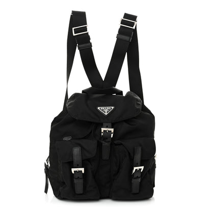 Prada Tessuto Nylon Saffiano Small Backpack Black 1 of 10