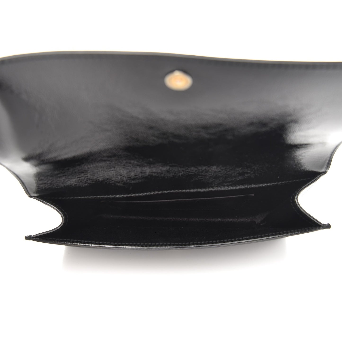 Textured Patent Monogram Large Belle De Jour Clutch Black