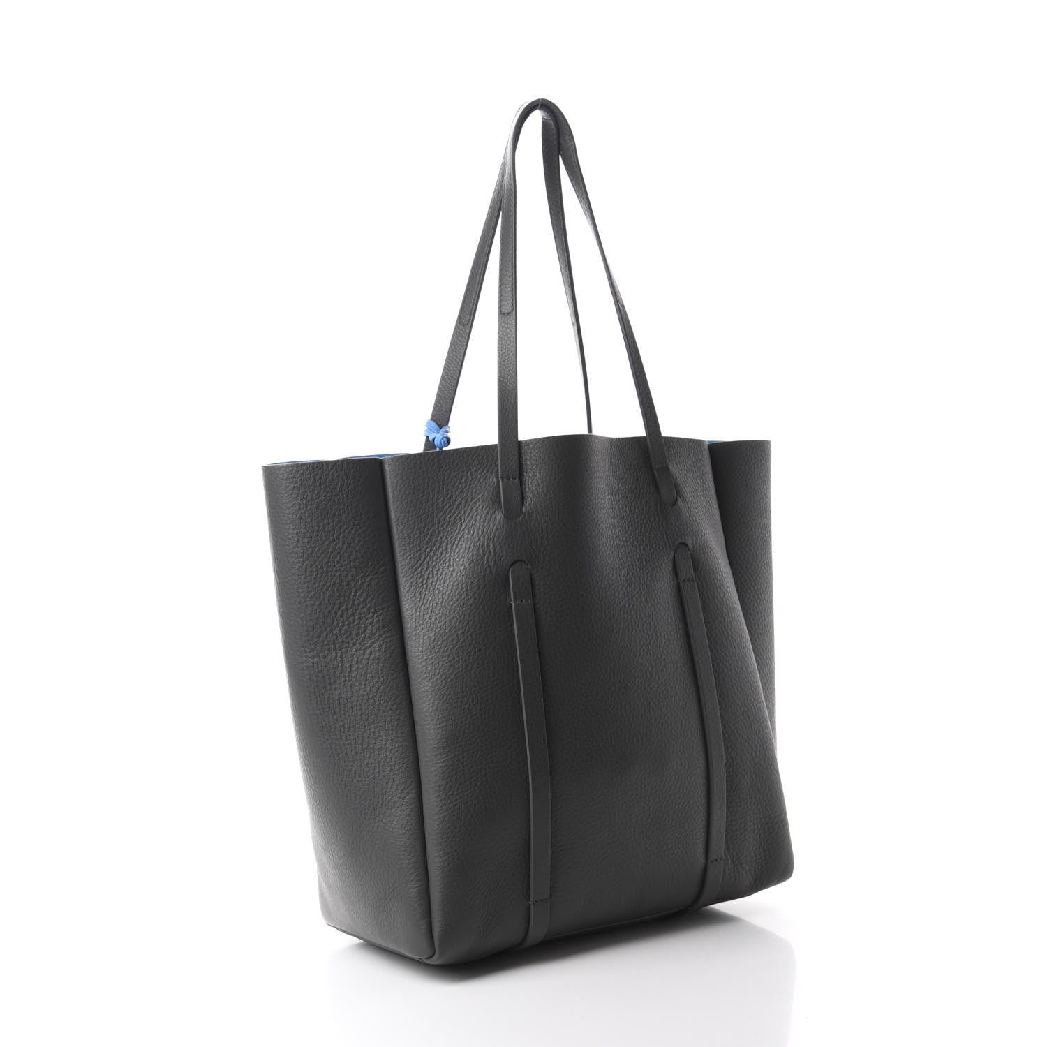 Balenciaga Veau Baltimore Double Sided Small Everyday Tote Gris Fossile Bleu Turquoise 3 of 10