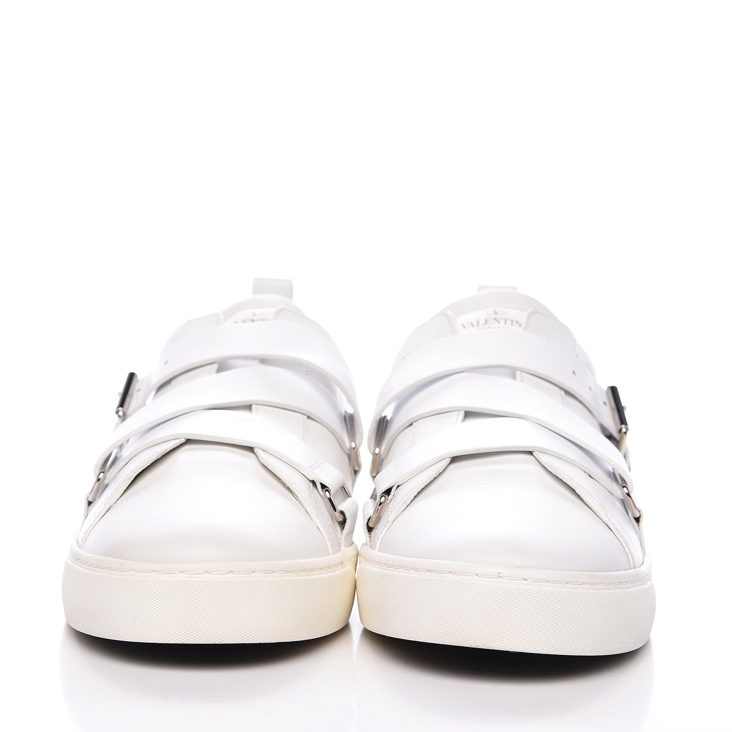 Calfskin Mens V Punk Low Top Sneakers 47 White