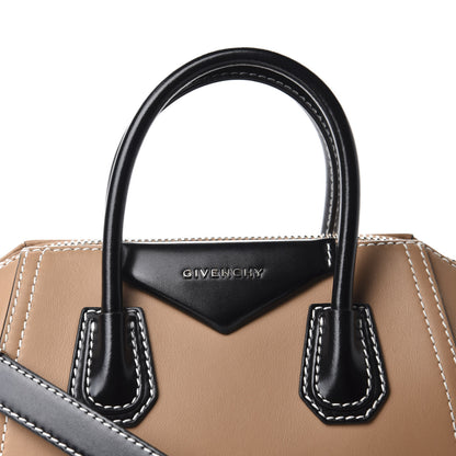 Givenchy Calfskin Small Topstitch Bi-Color Antigona Beige Black 11 of 11