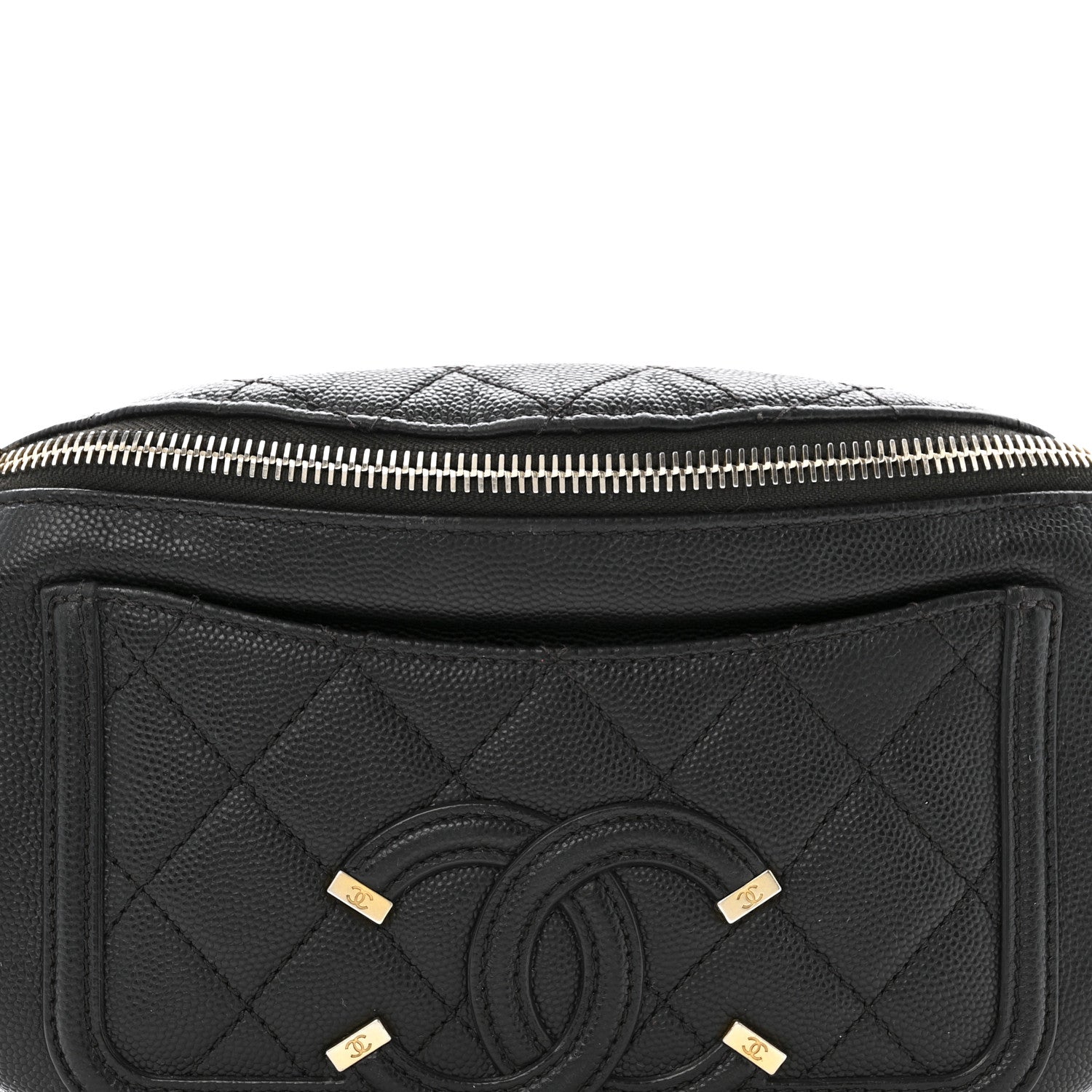 Chanel Caviar Quilted Filigree Waist Bag Black 8 of 14