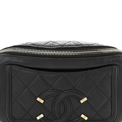 Chanel Caviar Quilted Filigree Waist Bag Black 8 of 14