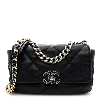 Chanel Lambskin Quilted Medium Chanel 19 Flap Black 1 of 10