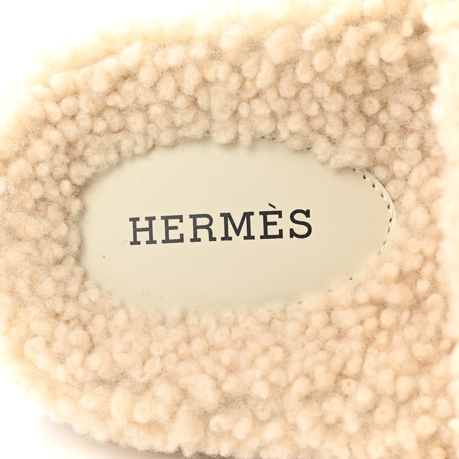 Hermes Woolskin Womens Chypre Sandals 37.5 Ecru 6 of 6