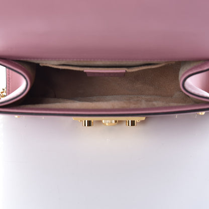 Gucci Calfskin Studded Small Padlock Shoulder Bag Carmine Rose 5 of 11