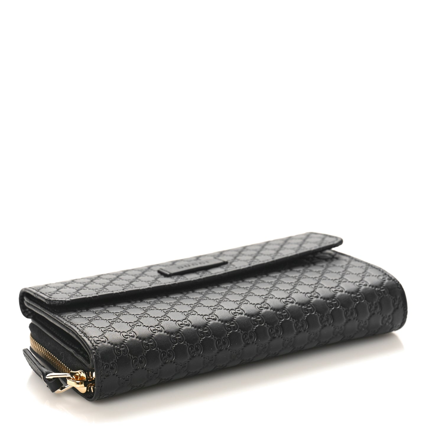 Soft Microguccissima Continental Zip Wallet Black