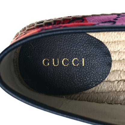 Gucci Monogram Multicolor Womens Espadrilles 36.5 Blue Rainbow Blue 9 of 11