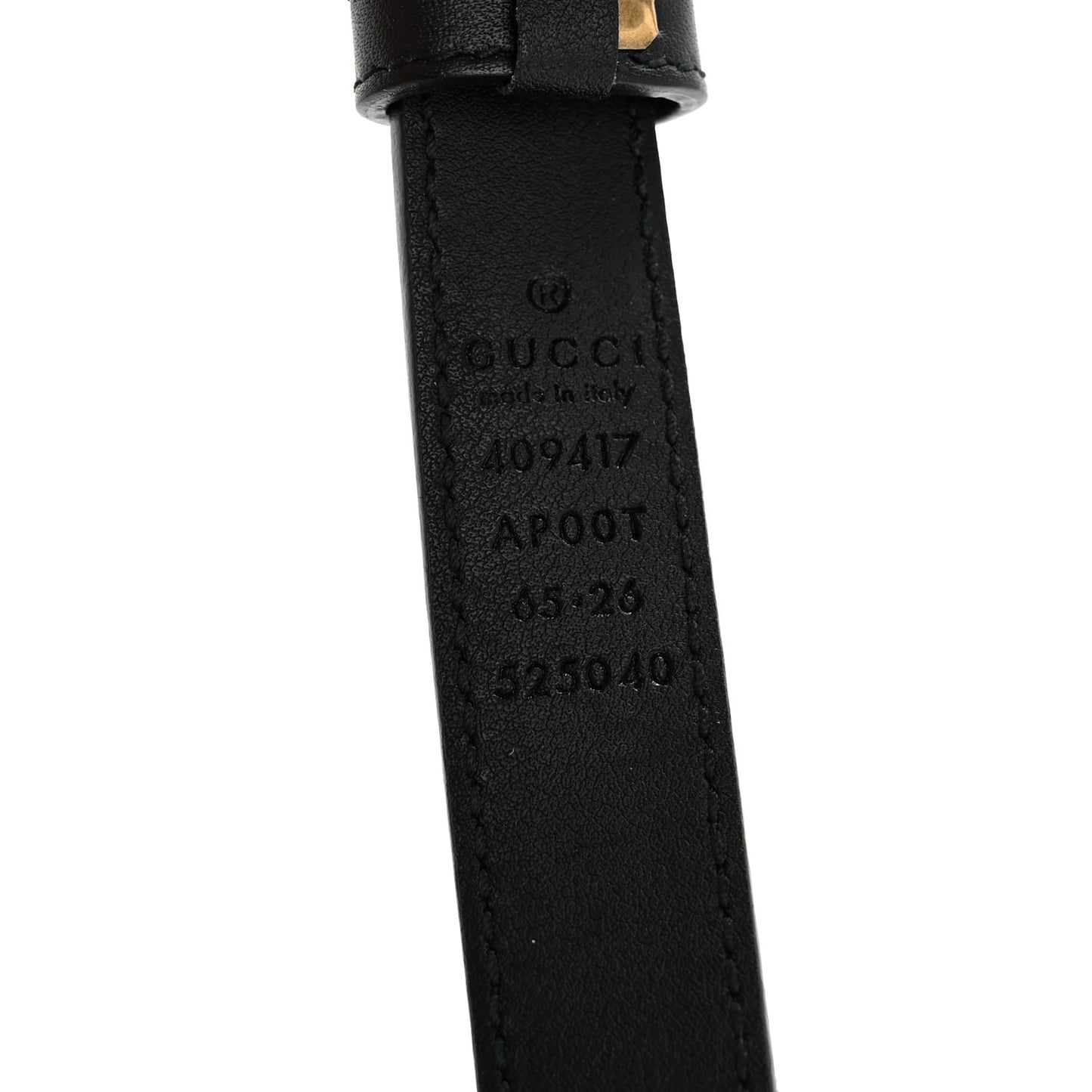 Calfskin Double G 20mm Belt 65 26 Black