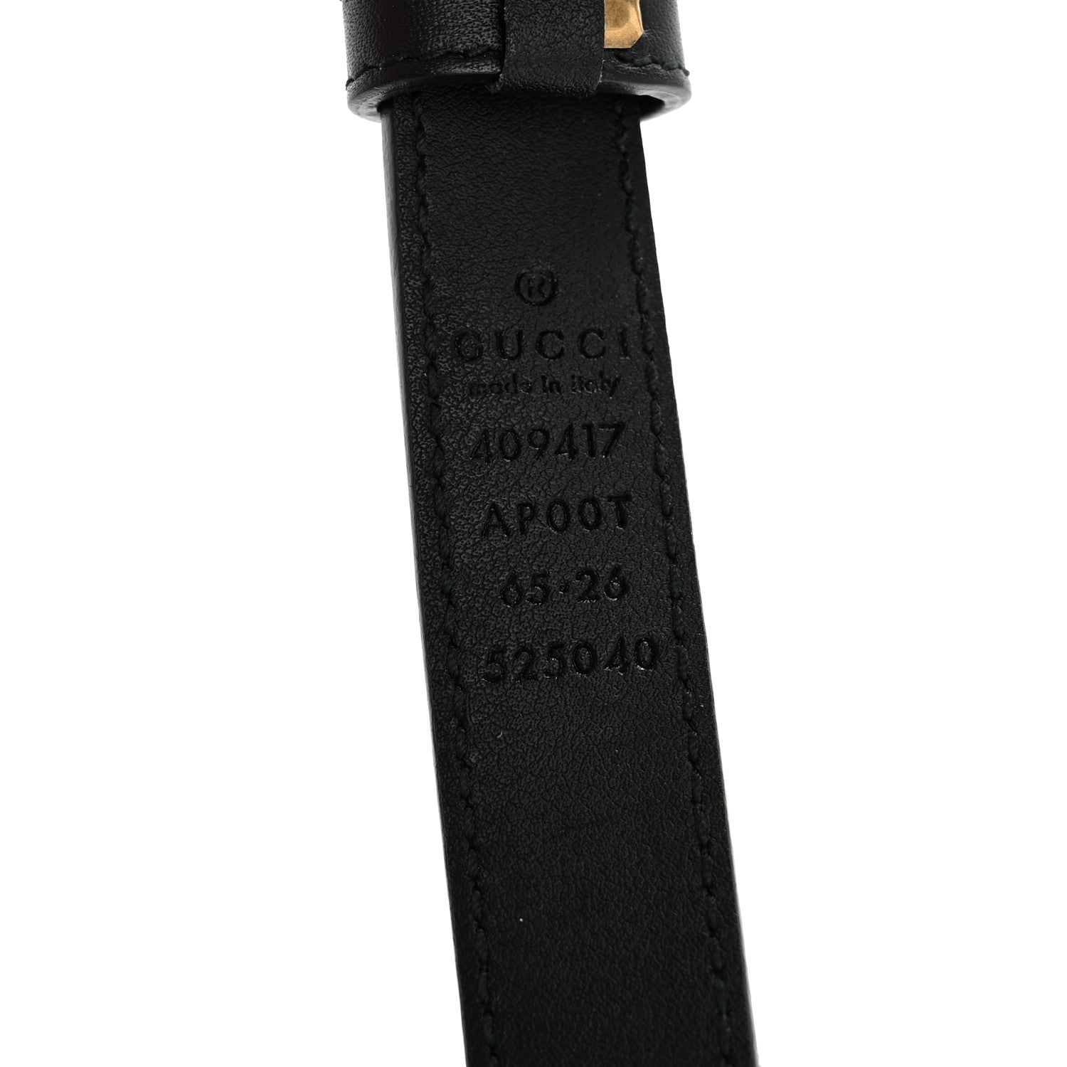 Gucci Calfskin Double G 20mm Belt 65 26 Black 5 of 6