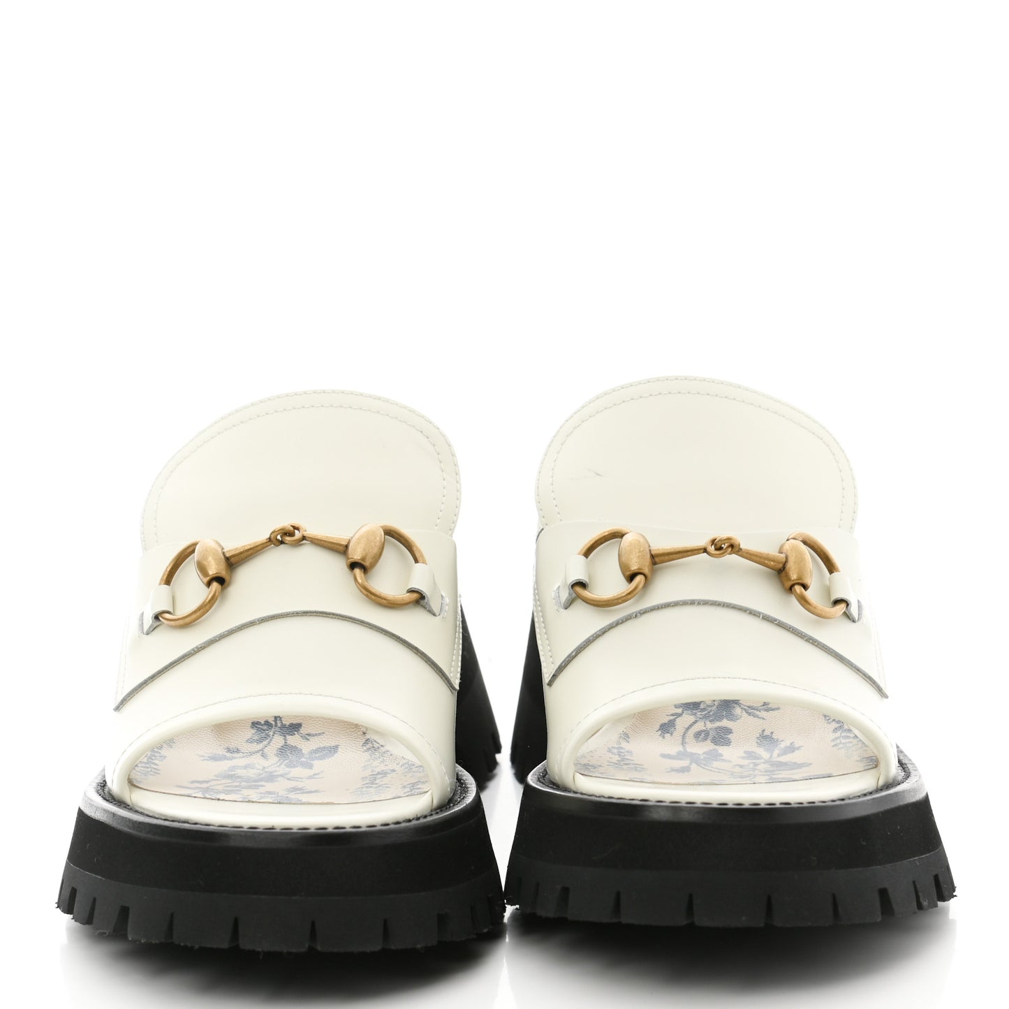Cordovan Lux Womens Harald Horsebit Platform Slide Sandals 38 Dusty White