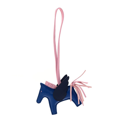 Hermes Milo Lambskin Grigri Rodeo Pegase Horse Bag Charm PM Bleu France Mauve Sylvestre Bleu Saphir 1 of 5