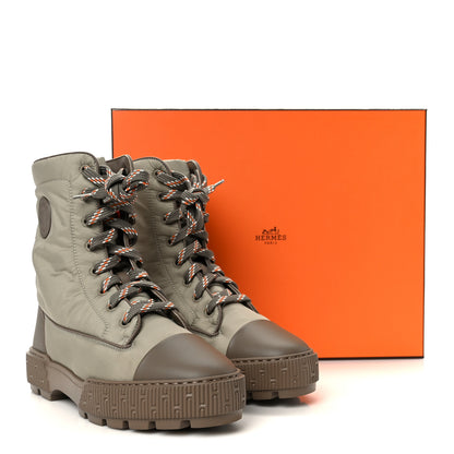 Hermes Calfskin Parachute Fresh Ankle Boots 38.5 Etoupe 10 of 10
