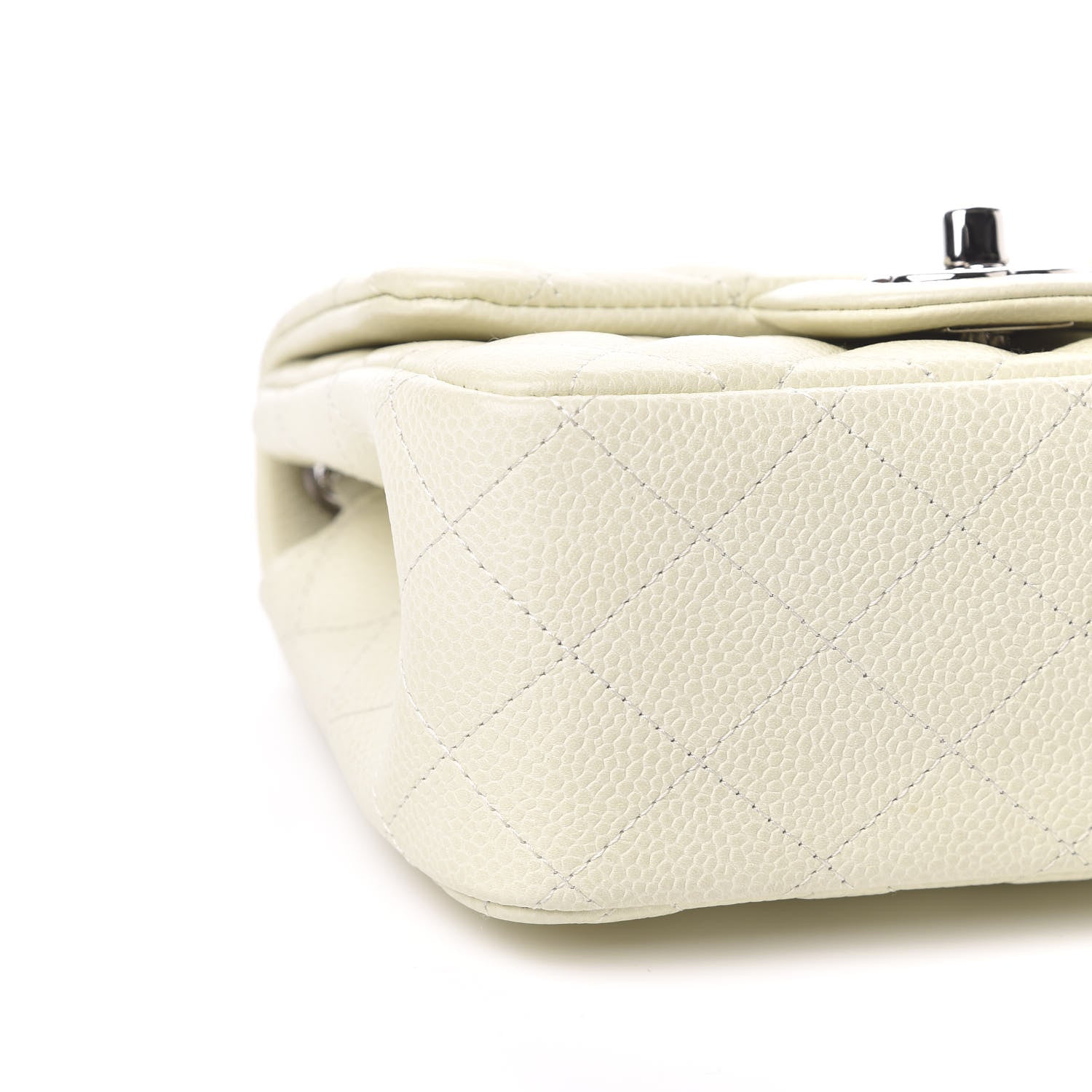 Chanel Caviar Quilted Mini Square Flap White 8 of 11