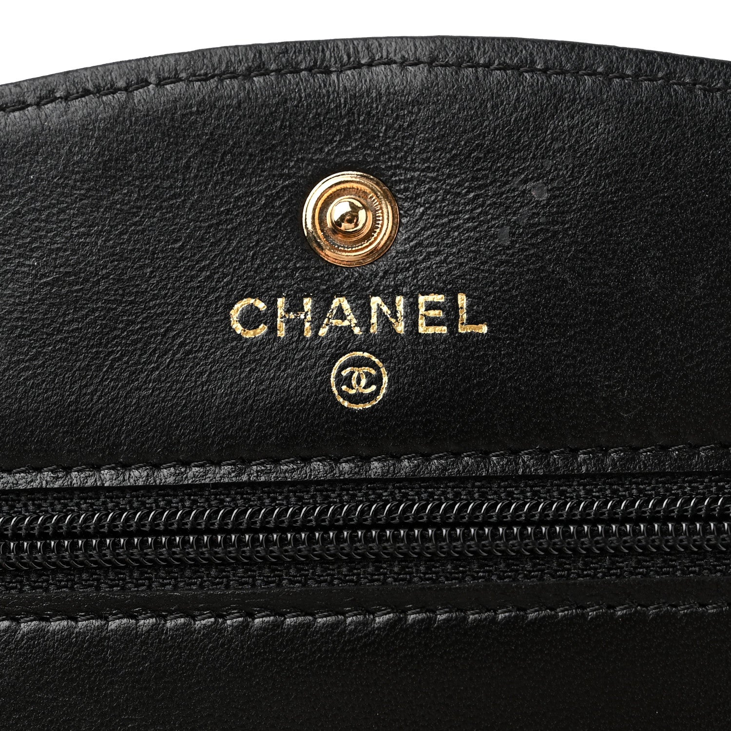 Chanel Caviar Timeless CC Wallet On Chain WOC Black 6 of 14
