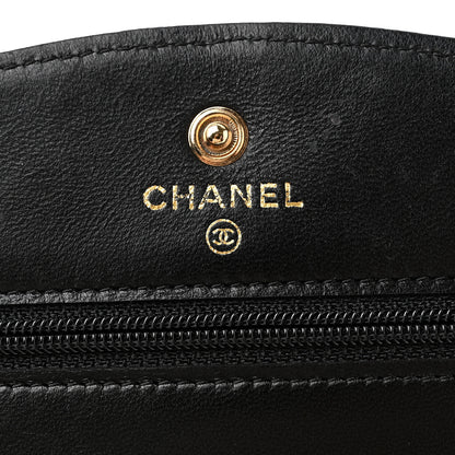 Chanel Caviar Timeless CC Wallet On Chain WOC Black 6 of 14