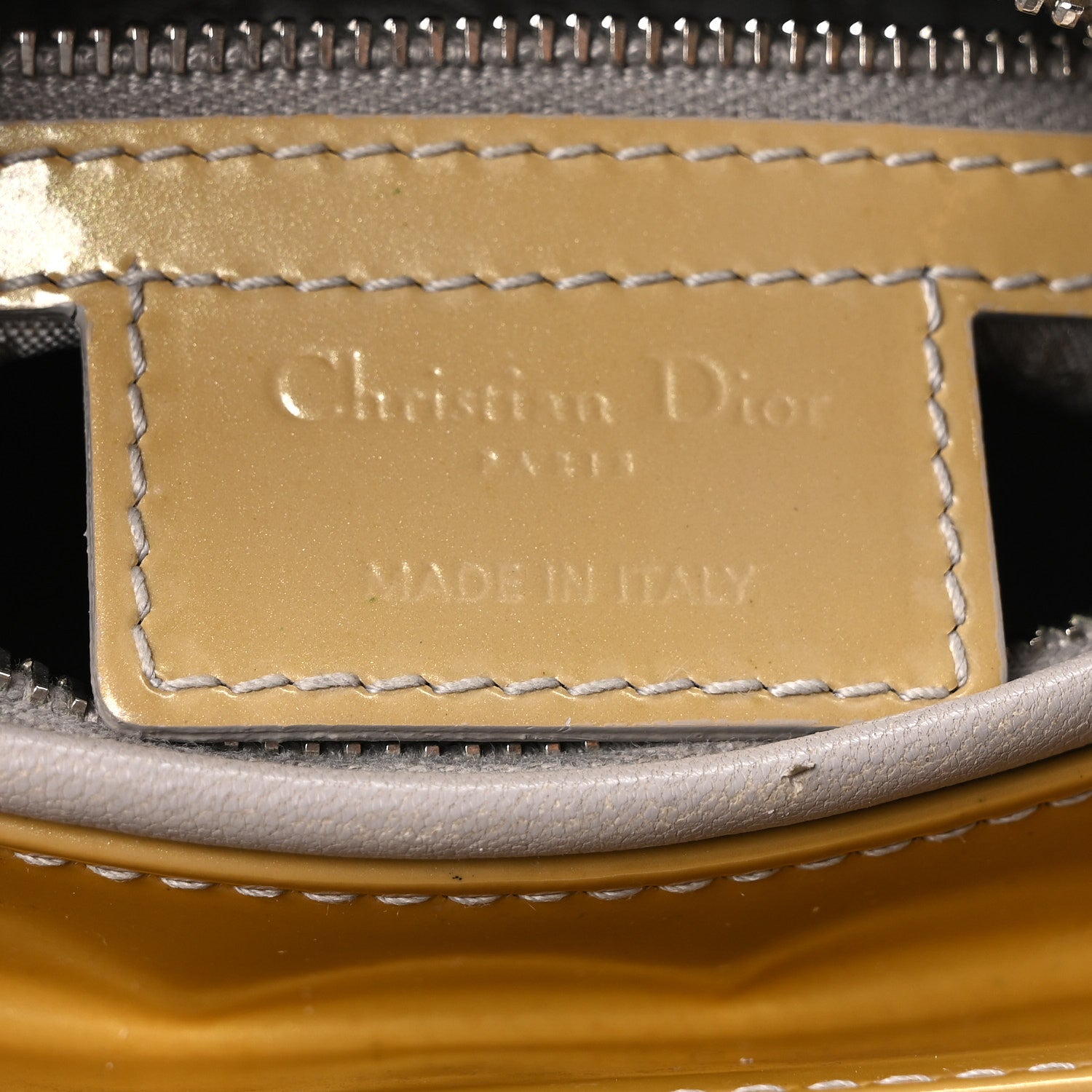 Christian Dior Patent Cannage Medium Lady Dior Beige 6 of 10