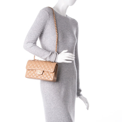 Chanel Caviar Quilted Small Double Flap Beige 3 of 8