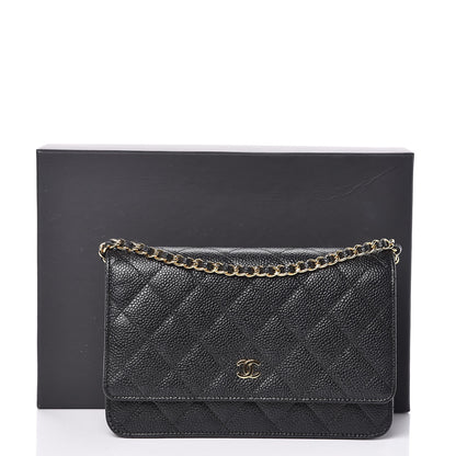 Chanel Caviar Quilted Wallet On Chain WOC Black 11 of 11