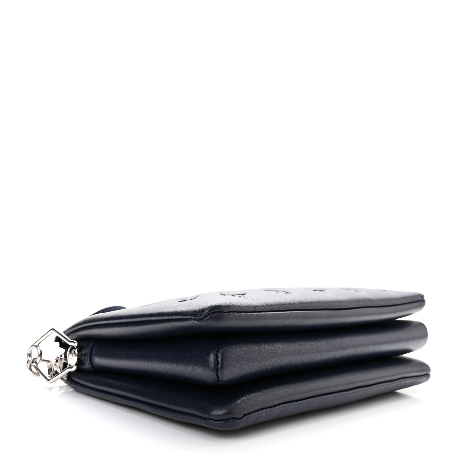 Louis Vuitton Lambskin Embossed Monogram Coussin PM Navy 4 of 9