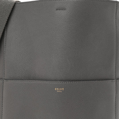 Celine Soft Grained Calfskin Sangle Bucket Bag Grey 7 of 14