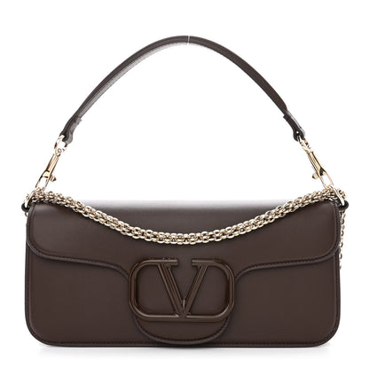 Valentino Garavani Calfskin Enamel Vlogo Loco Shoulder Bag Fondant 1 of 10