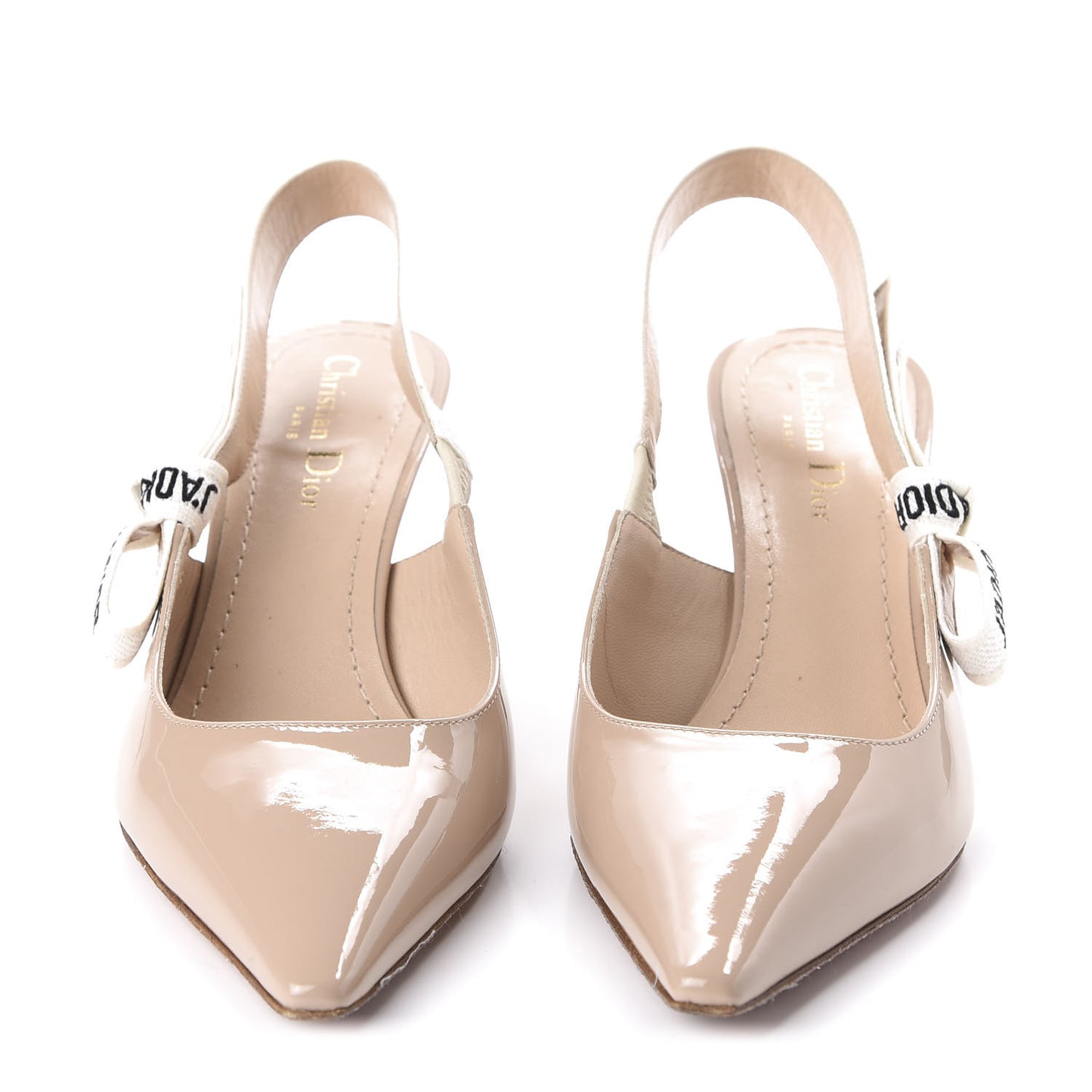 Patent Ribbon J'Adior Slingback 65mm Pumps 39 Nude