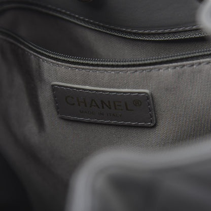 Chanel Lambskin Quilted CC Dweller Drawstring Tote Grey 6 of 11