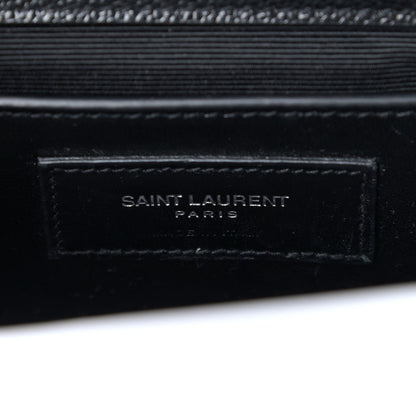 Saint Laurent Grain De Poudre Small Monogram Kate Satchel Black 9 of 13