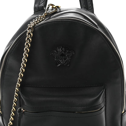 Versace Calfskin Palazzo Medusa Chain Backpack Black 7 of 16