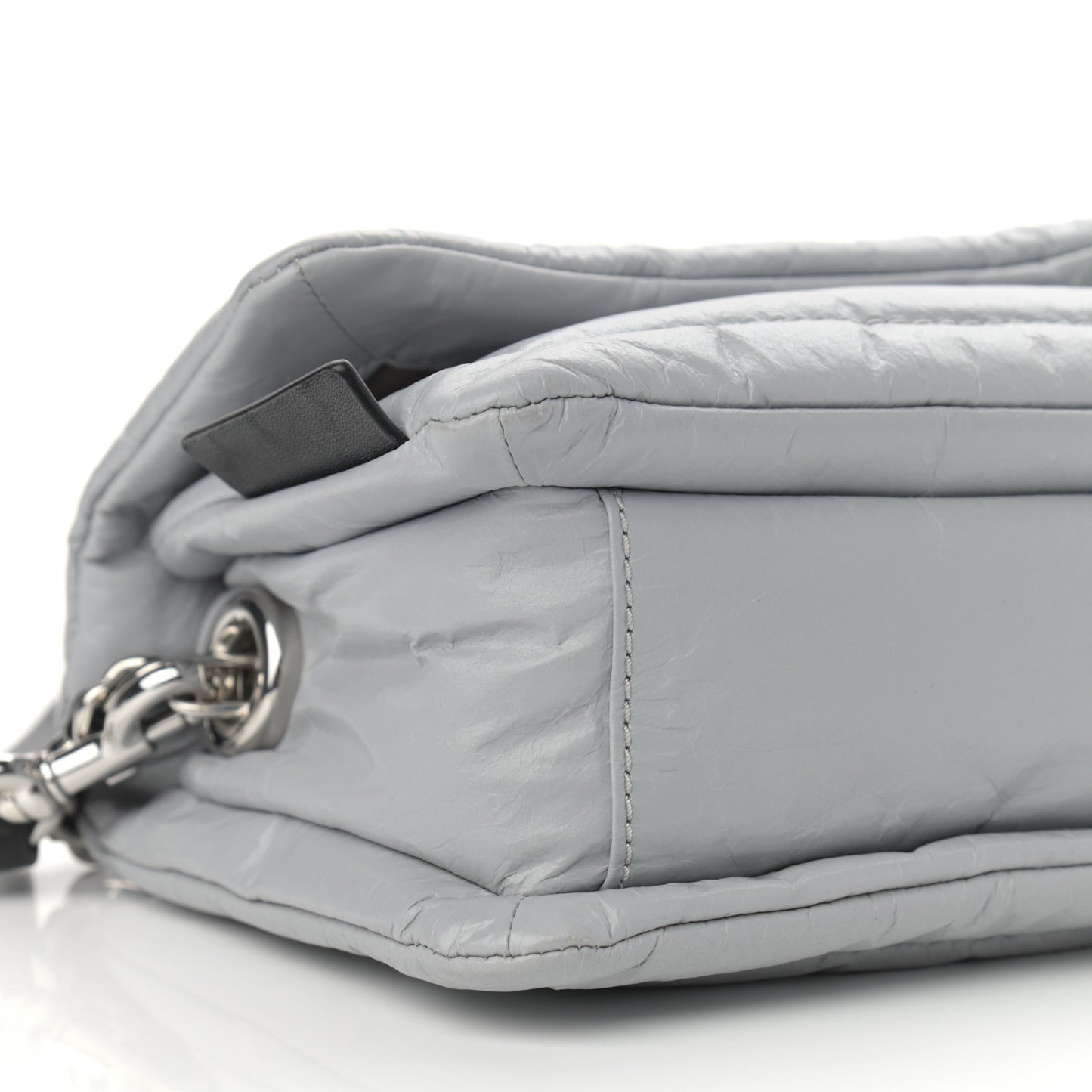 Lambskin The Pillow Bag Light Grey